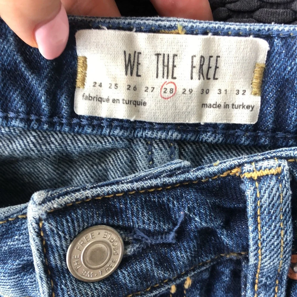 FREE PEOPLE Harvey Distressed Denim Skirt - Picture 6 of 7